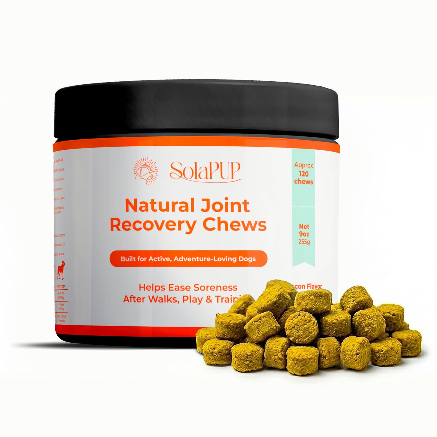 SolaPup Recovery Chews | Joint Support for Active Dogs – Post-Adventure Recovery for Sore Joints & Muscles